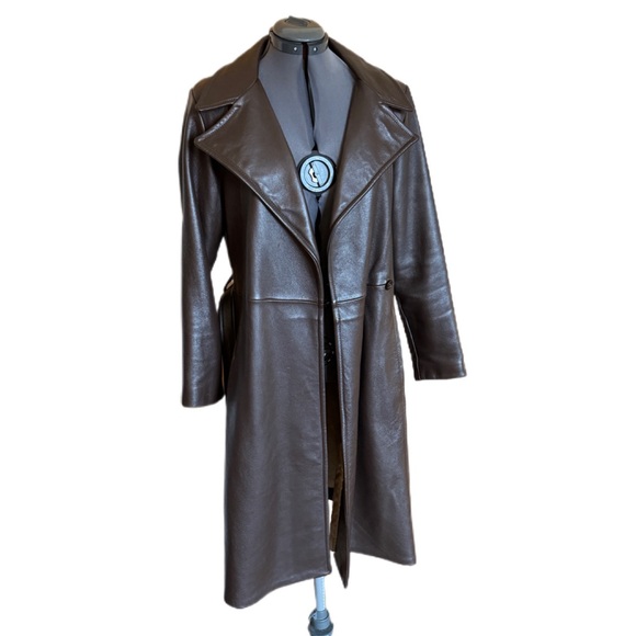 VTG Deerskin Leather Trench Coat by Custom Coat Co, Inc. - Picture 3 of 10